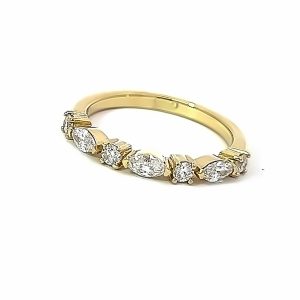 18ct Yellow Gold Diamond set Wedding ring