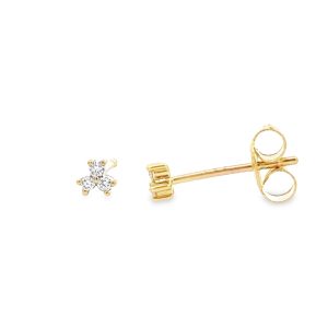 9ct Yellow Gold Super Petite Diamond Trilogy earrings