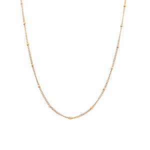 9ct Rose gold curb and bead chain