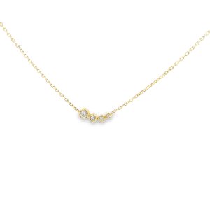 9ct Yellow Gold Petite Diamond Necklace